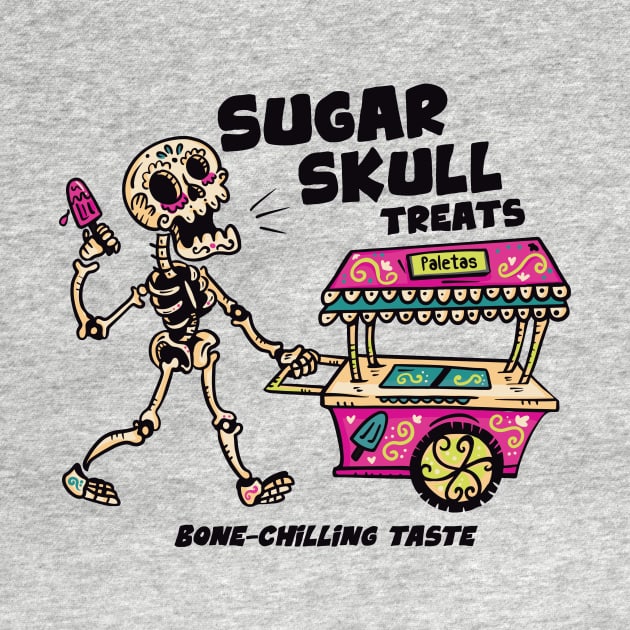 Sugar Skull Treats // Funny Day of the Dead Ice Cream Cart by SLAG_Creative